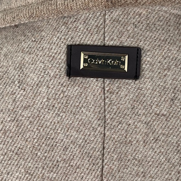 Calvin Klein Beige Women's Wool Blend Coat - Picture 5 of 9